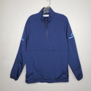 Adidas Navy Pullover Partial Zip Climalite Jacket Size S